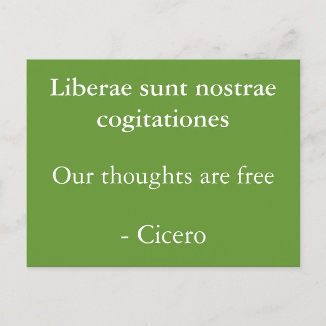 Postal Pensamientos libres - Cicero (Anverso)