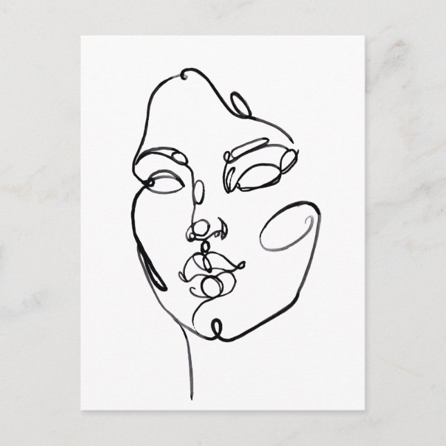 Postal Pensamientos lineales - cara (Anverso)