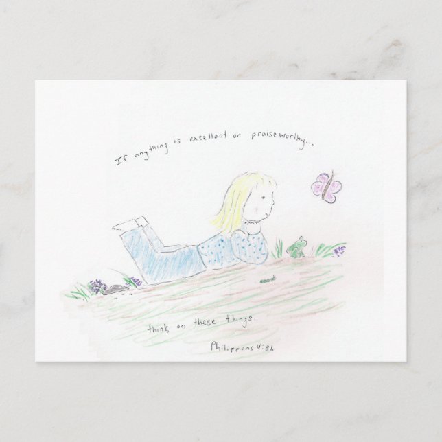 Postal Pensamientos positivos (Anverso)