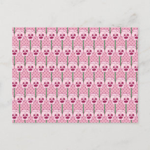 Postal Pensamientos rosa concha - patrón de papel pintado