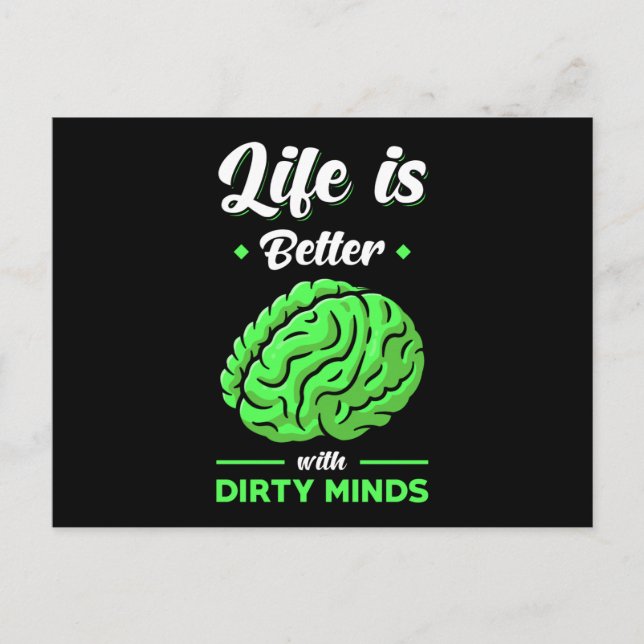 Postal Pensamientos Sucios Divertidos (Anverso)