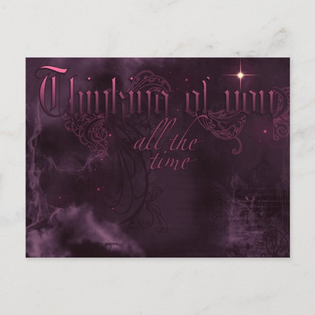 Postal Pensando En Ti (Anverso)