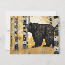 Postal Pensando en ti, abrazo de oso lindo
