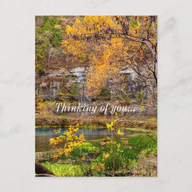 Postal Pensando En Ti En La Primavera De La Vista Otoño (Anverso)