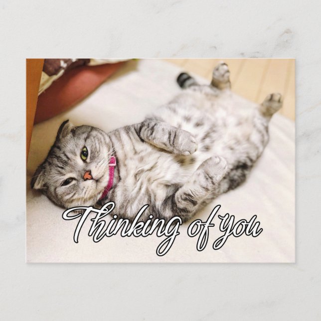 Postal Pensando en Ti - Gatito Adorable (Anverso)