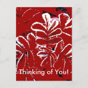 Postal Pensando en Ti ~ Hojas Rojas en Invierno