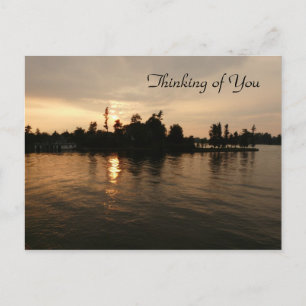 Postal "Pensando en ti" - La puesta de sol de las mil isl