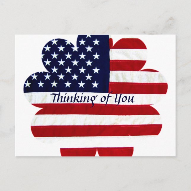 Postal Pensando en ti, orgullosa norteamericana_ (Anverso)
