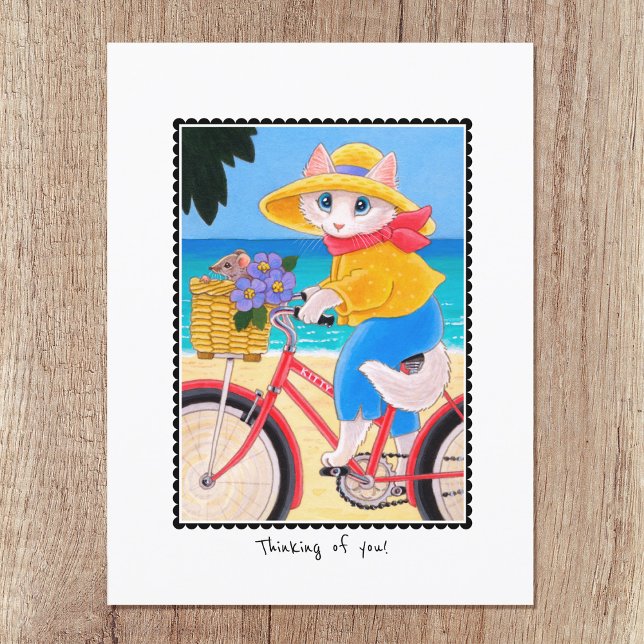 Postal 'Pensando en ti' Personalizado de bicicletas para  (Subido por el creador)