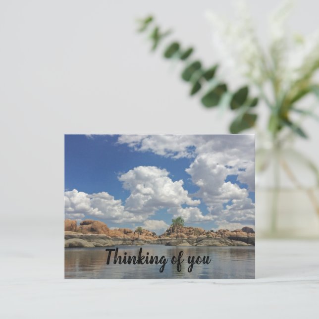 Postal Pensando en ti Prescott Landscape Photo Arizona (Anverso de pie)