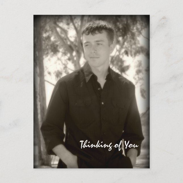 Postal Pensando en ti saludo (Anverso)