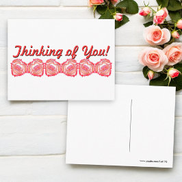 Postal Pensando En Tu Corazón Destrozado Plantilla Rosa 