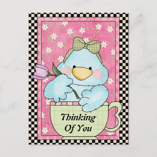 Postal Pensando En Tu Postcard (Anverso)