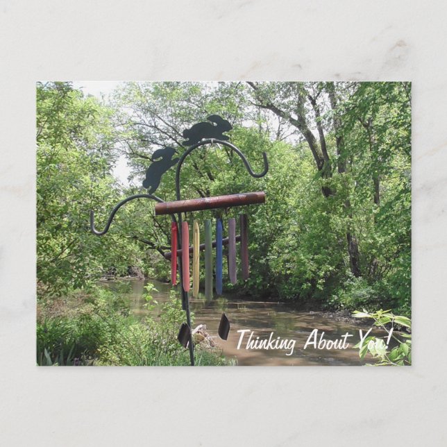 Postal Pensando En Tus Flores De Río Sólo Diciendo Hola (Anverso)