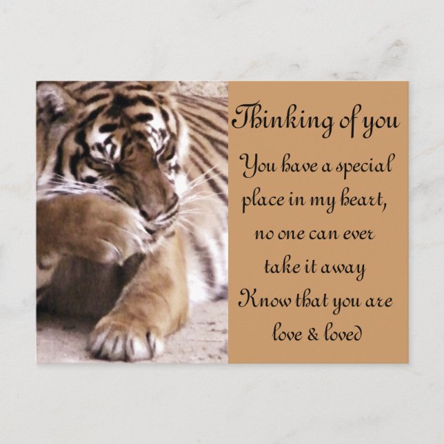 Postal Pensando En Usted_ (Anverso)