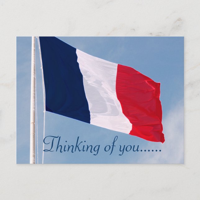 POSTAL PENSANDO EN USTED FRANCIA (Anverso)