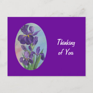 Postal Pensando en usted Iris Post Card