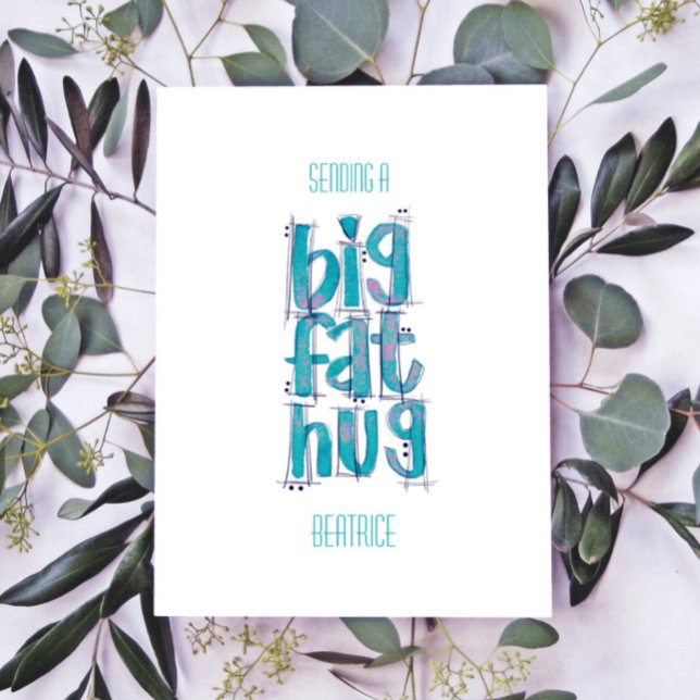 Postal Pensando en ustedes grandes abrazos (Subido por el creador)