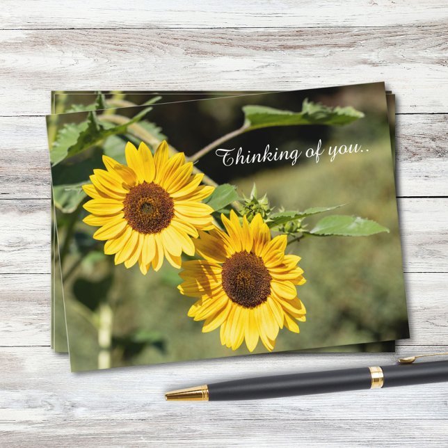 Postal Pensando En Ustedes Los Girasoles (Subido por el creador)