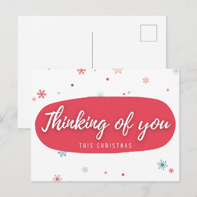 Postal Pensando En Ustedes Navidades (Anverso / Reverso)