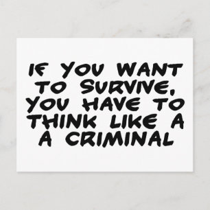 Postal Pensar Como Un Criminal