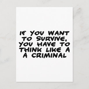 Postal Pensar Como Un Criminal