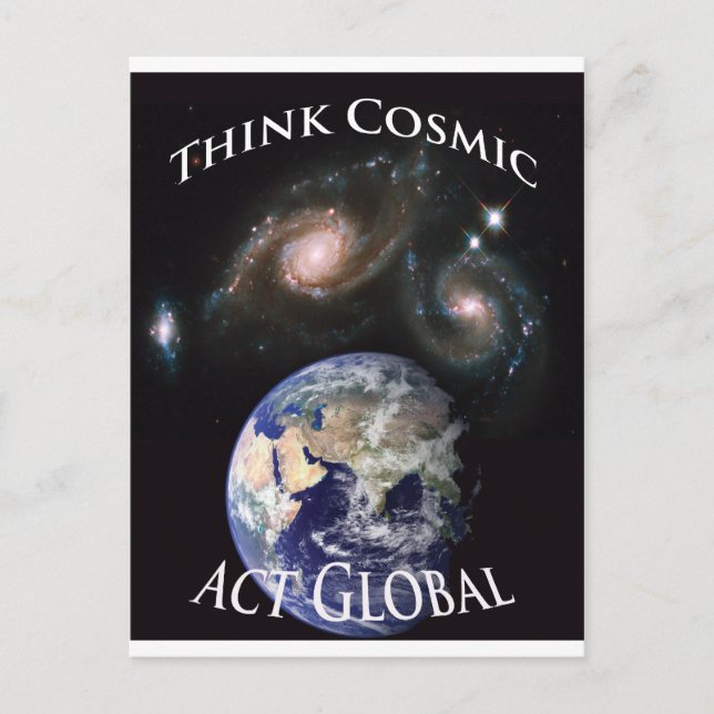 Postal pensar el acto cósmico global (Anverso)