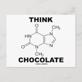 Postal Pensar en el chocolate (química de la Molécula de 