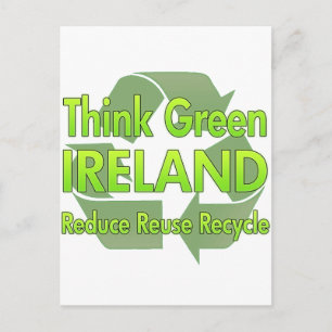 Postal Pensar en Irlanda verde