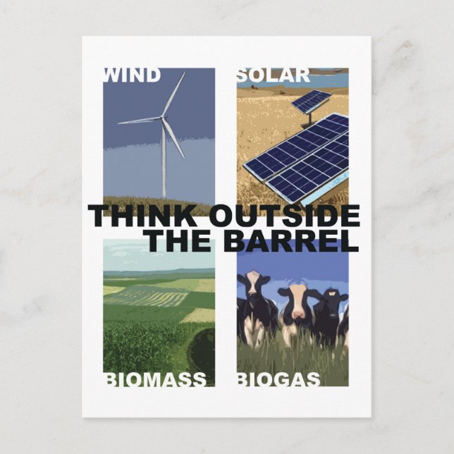 Postal Pensar fuera del barril (Anverso)