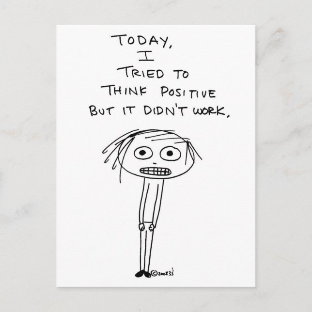 Postal Pensar positivo (Anverso)