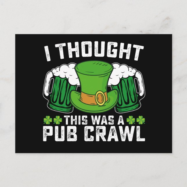 Postal Pensé que era un día de pub en St Patrick (Anverso)