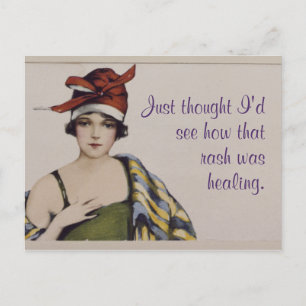 Postal "Pensé que vería cómo se estaba curando esa erupci