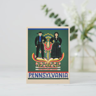 Postal Pensilvania, cartel de viaje vintage,