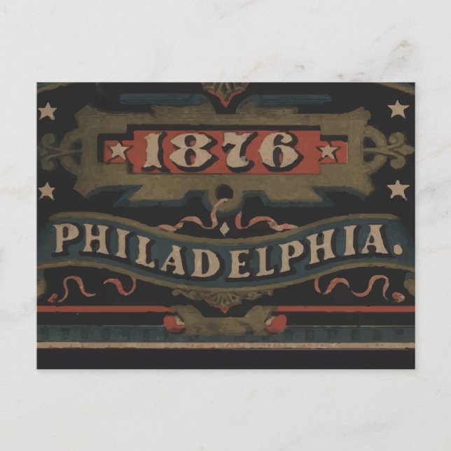 Postal Pensilvania de Filadelfia 1876 (Anverso)