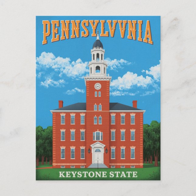 Postal Pensilvania Estado Clave (Anverso)