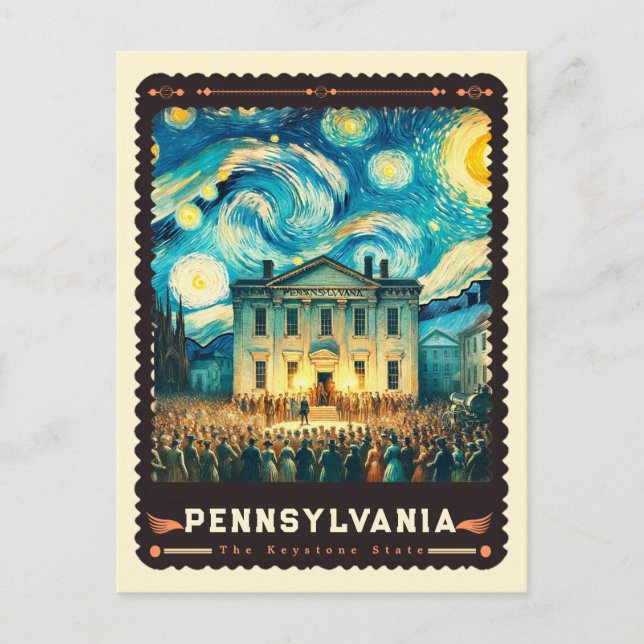 Postal Pensilvania | Inspirado en Vincent Van Gogh (Anverso)