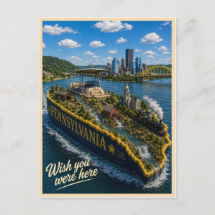 Postal Pensilvania Ojalá estuvieras aquí Serie estata