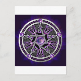 Postal Pentáculo De La Luna Púrpura