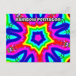 Postal Pentágono Arcoíris (puedes cambiar las palabras)