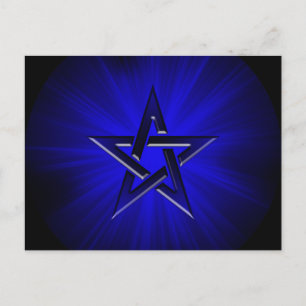 Postal Pentagram azul omnipresente