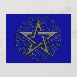 Postal Pentagram Celta Azul y Negro