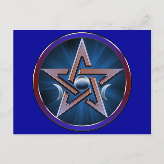 Postal Pentagram de la diosa lunar (Anverso)