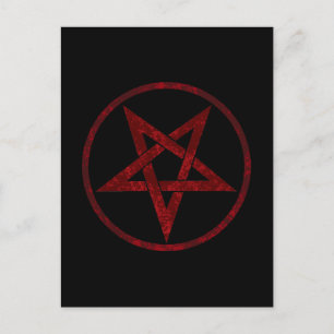 Postal Pentagram del diablo Rojo
