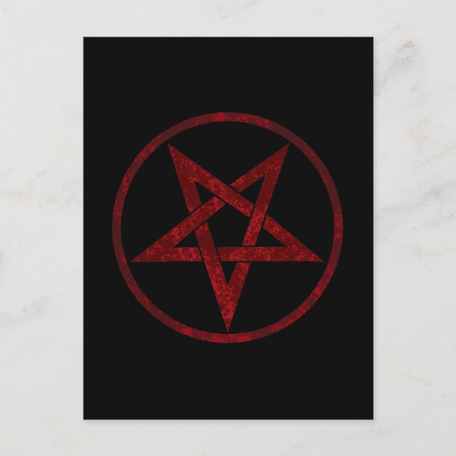 Postal Pentagram del diablo Rojo (Anverso)