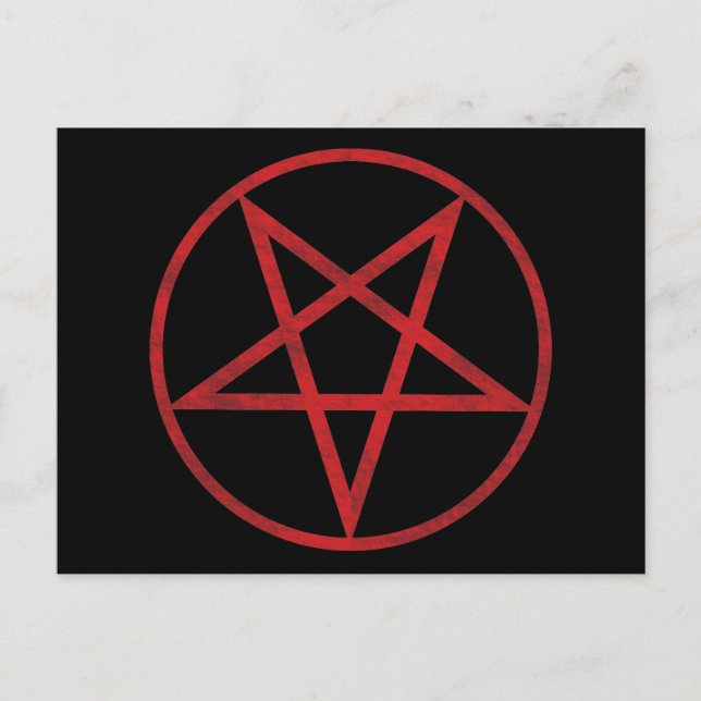 Postal Pentagram rojo (Anverso)