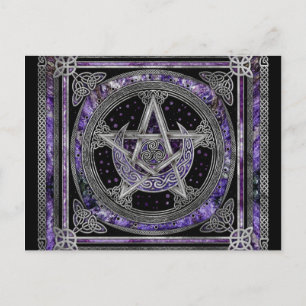 Postal Pentagram Triskelion Amethyst Moon