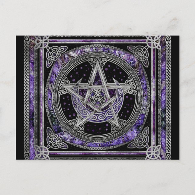 Postal Pentagram Triskelion Ametist Moon (Anverso)