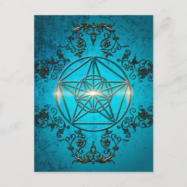 Postal Pentagram, un símbolo mágico. (Anverso)