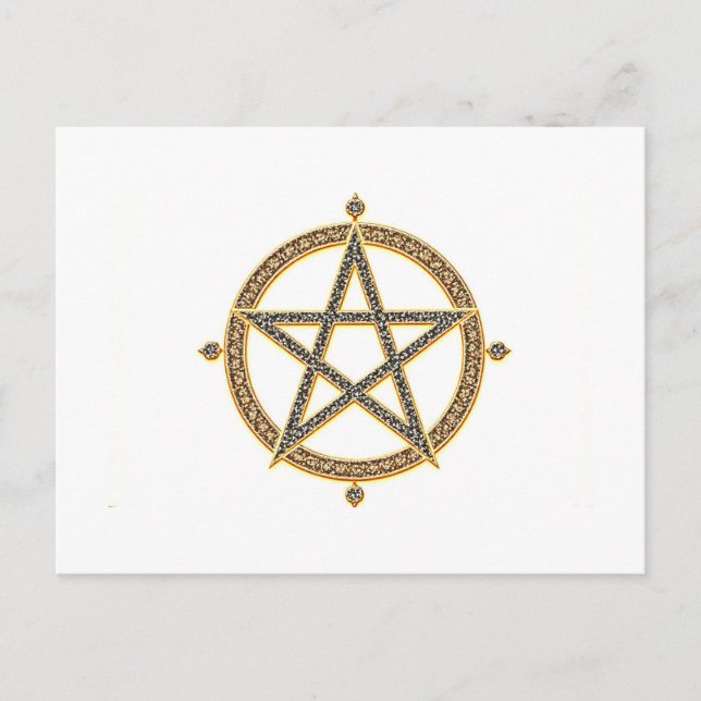 Postal Pentagrama Elegante (Anverso)